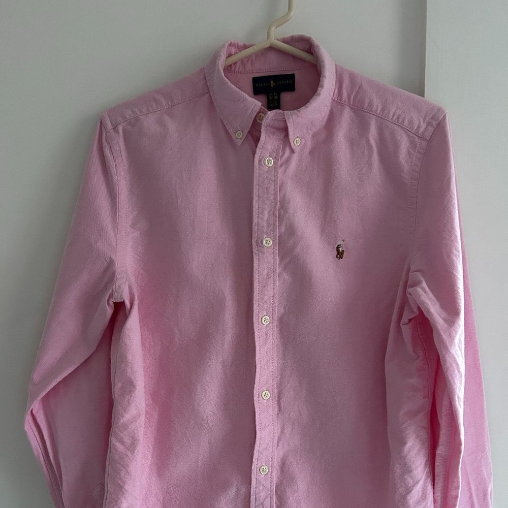 Ralph Lauren Boys Pink Oxford Button Down Shirt (Size 18/20)